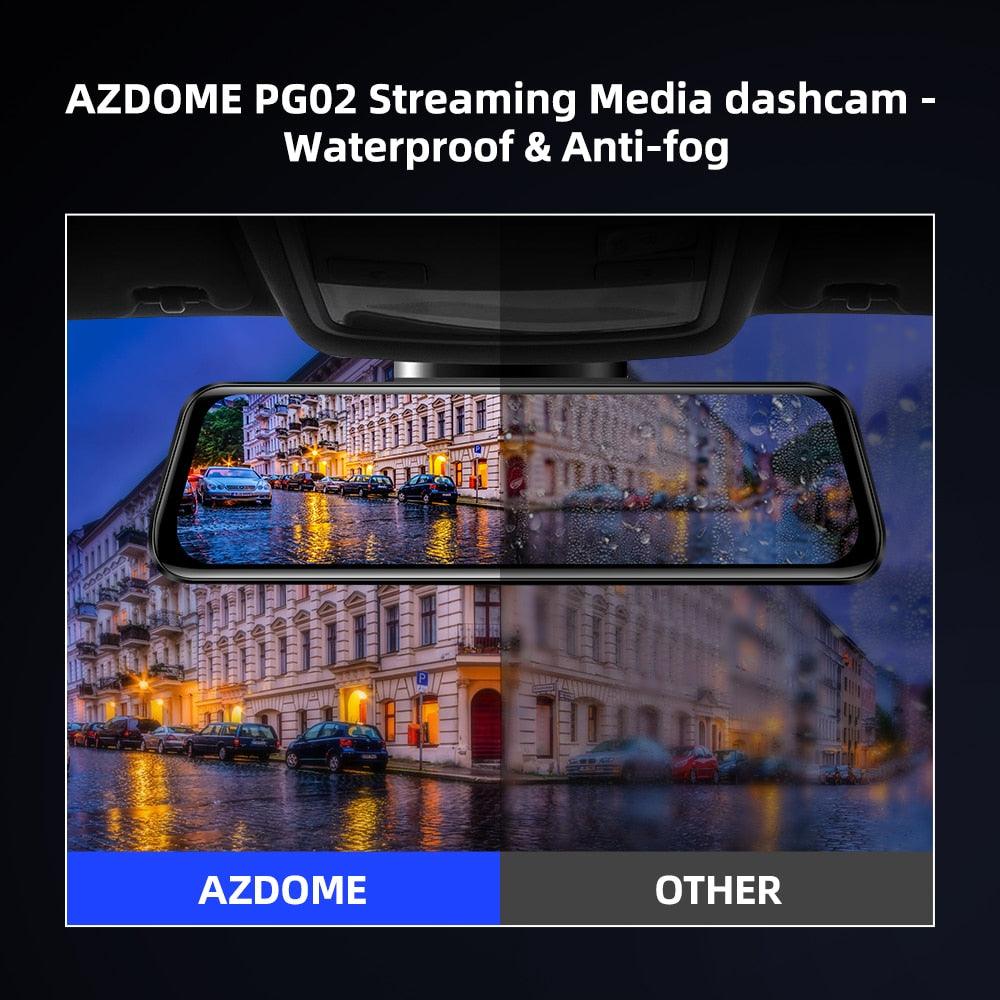 10" Mirror Dash Cam Streaming Media Full-Screen Touching ADAS Dual Lens Night Vision 1080P Front 720P Backup Car DVR (CT3)(F60)