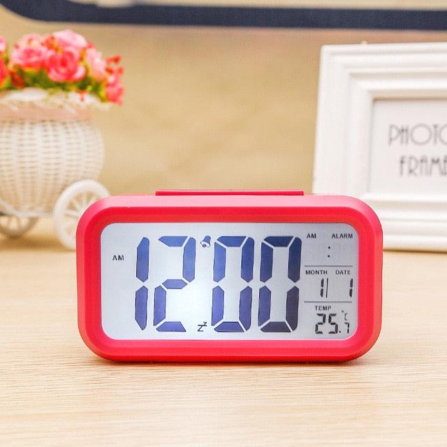 Alarm Clock Electronic Desktop Clocks Wake Up Light Time Temperature Display Home Decoration Clock (HA4)(1U57)