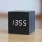 Alarm Clock LED Wooden Watch -Table Voice Control Digital USB/AAA Powered Electronic Desktop Clocks (HA4)(1U57)