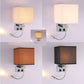 American USB Interface Charging Wall Lamp E27 LED Chinese Fabric Wall Light for Indoor Bedside Lamp (D58)(LL6)