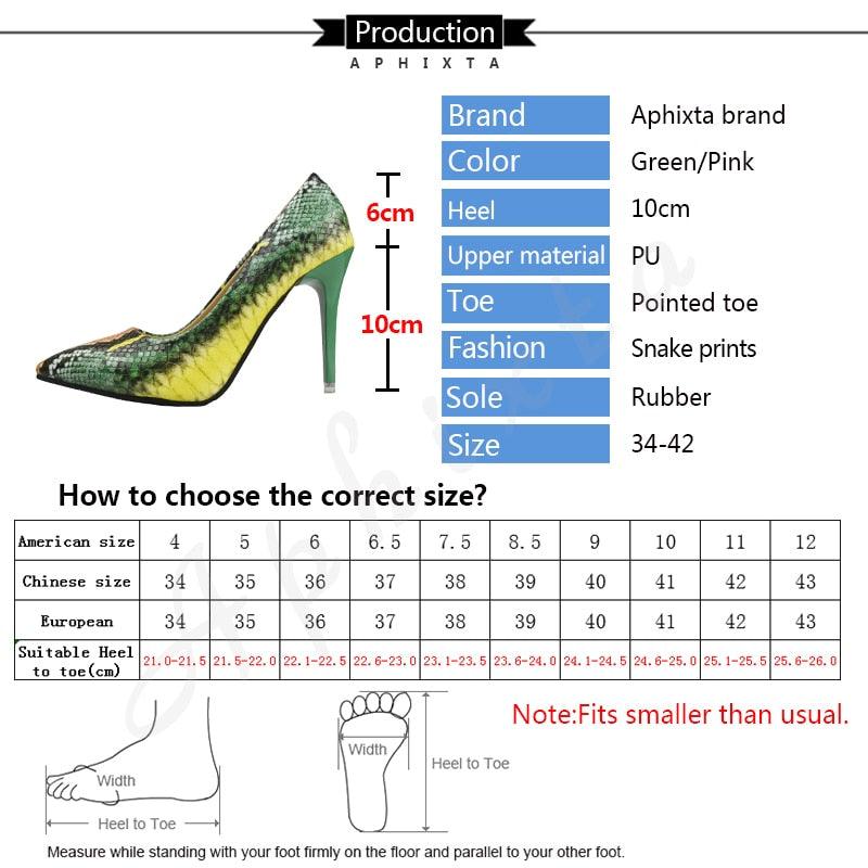 Trending Gorgeous Women Pumps - Sexy High Heel Shoes - Fashion Snakeskin Party Footwear (D37)(SH1)(CD)(WO3)