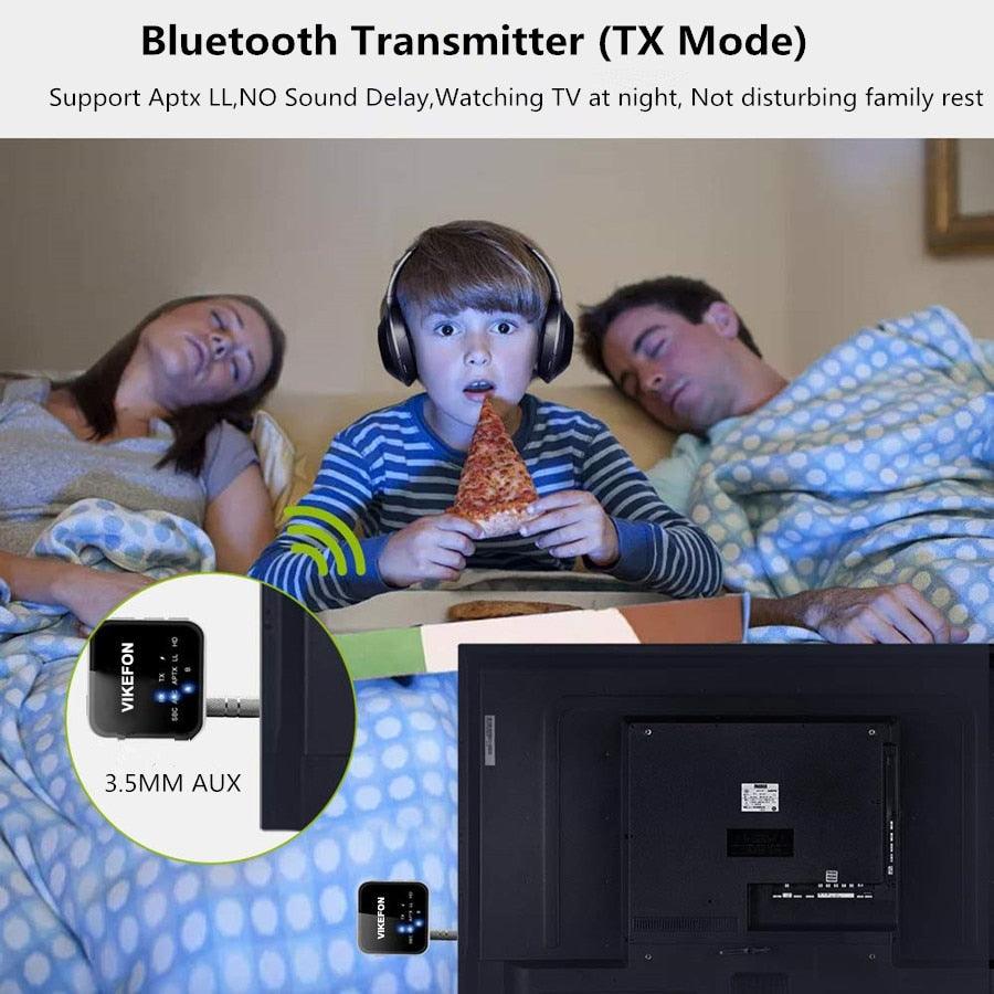 Aptx HD LL Bluetooth 5.0 Audio Receiver Transmitter CSR8675 RCA 3.5mm with MiC For TV PC Car speaker (HA1)(F57)