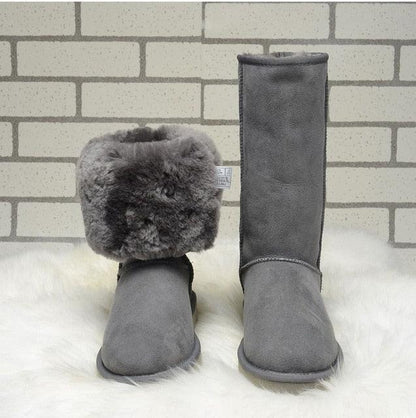 Cute Australian Style Women's Snow Boots - Waterproof Genuine Cow Leather Winter Boots (D38)(D85)(BB3)(BB5)