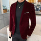 Great Velvet Wedding Coat - Men's Blazer Jacket - Fashion Casual Suit Jacket (T2M)(CC5)(F8)(F11)(F10)