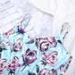 gorgeous Purple Rose Two Piece Women Pajama Set - Top And Pants Summer Sexy Pajamas (ZP1)