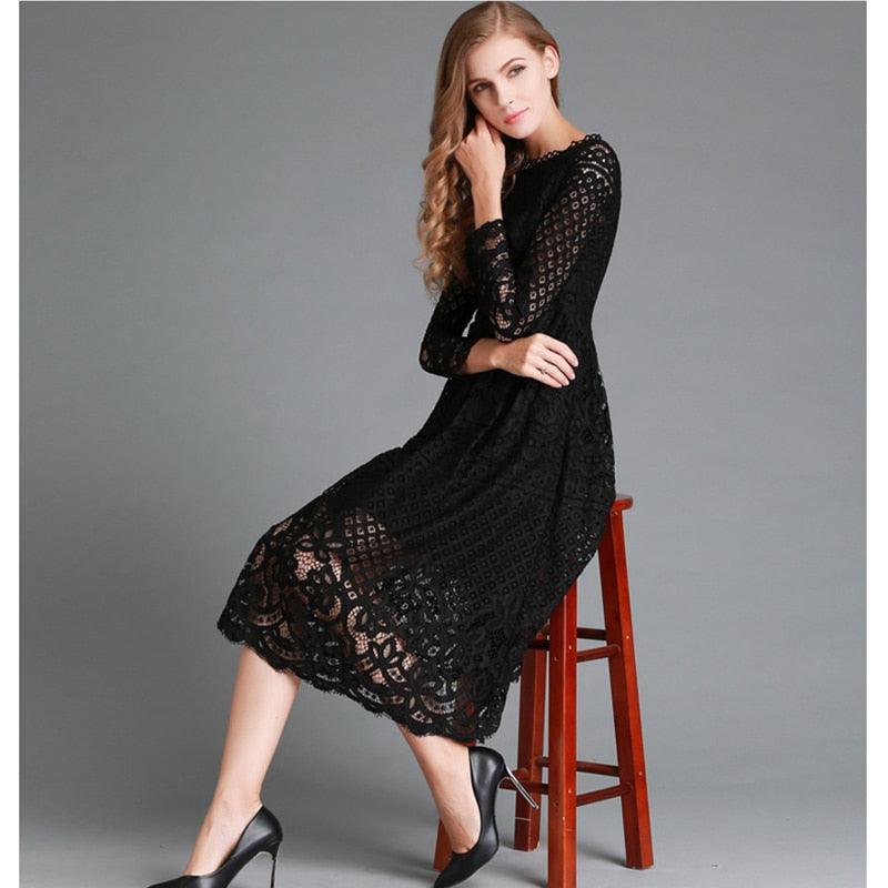 Beautiful Autumn Dress - Sexy Elegant Long White Lace Dress Deals DejaVu Beautiful Autumn Dress - Sexy Elegant Long White Lace Dress Deals DejaVu