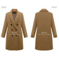 Trending Autumn Winter Coat - Women Casual Wool Solid Jackets - Blazers Female Elegant Double Breasted Long Coat (TB8B)(TB8A)(TP3)(F20)(F23)