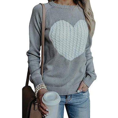 Gorgeous Autumn Women's Sweater - Casual Street Clothes - Moderate Knitting Pullover Lady Sweater - Plus Size (1U23)