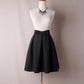 Great Striped Print Midi Skirt - A Line Pleated High Waist Women Skater Skirt (TB7)(BSK)