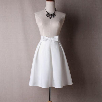 Great Striped Print Midi Skirt - A Line Pleated High Waist Women Skater Skirt (TB7)(BSK)