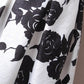 Women Peach Floral Print Elastic High Waist Pleated Skirt - Long Midi Skater Skirt - Spring New Summer Clothes (TB7)(TP6)