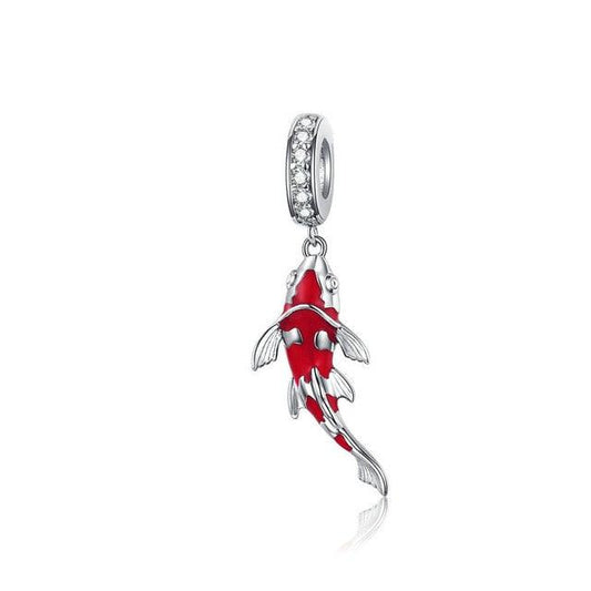Amazing Cute Pendant Fish Charms - 925 Sterling Silver (6JW)