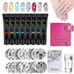 Nail Stamping Gel Polish Varnish Colorful UV Stamping Plates Printing Polish Gel Kit Nail Art (N2)(1U85)