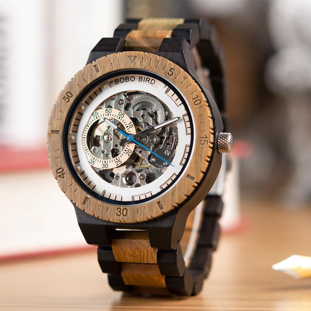 Wooden Men's Watch - Quartz Wristwatch (1U84)