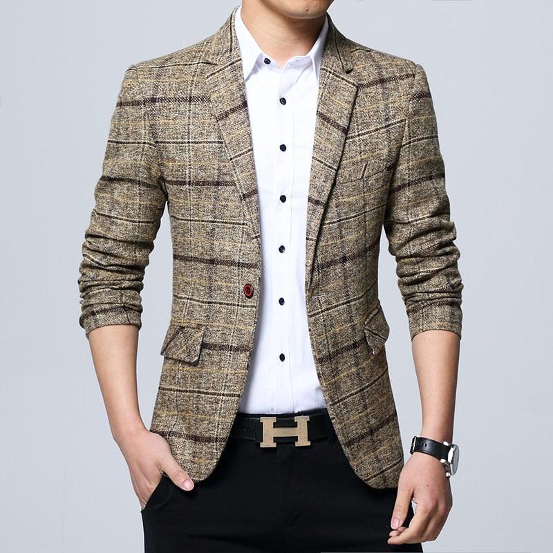 Men's Wedding Suit - Male Blazers Slim Fit Suits - Business Formal Party Blazer (T2M)