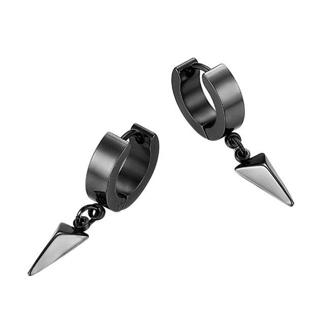 Beauty Unisex Earrings - Drop Geometric Triangle Rivet Earring (1U81)