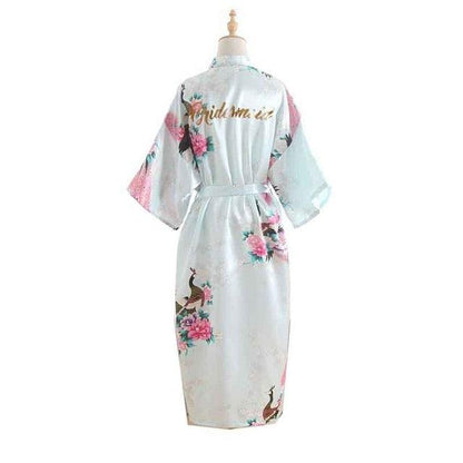 Gorgeous Bridesmaid Robes - Sleepwear Long Sexy Robe - Wedding Bride Robes - Female Nightwear Bathrobe (ZP4)