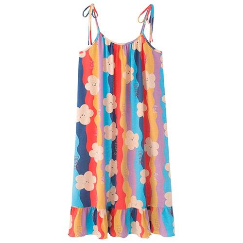 Sexy Women's Nightdress - Flowers Spaghetti Strap Nightgowns - Summer Hot Sleepwear - Dress Plus Size (ZP2)