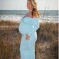 Cute Baby Shower Long - Dress Maternity Photo Shoot Cotton Dresses - With Long Tail - Maxi Stretchy Dress (D5)(Z6)(Z8)(1Z1)(2Z1)(3Z1)(7Z1)