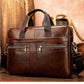 Men's Genuine Leather Briefcase - Laptop Bag - Natural Leather Messenger Bags - Men's Briefcases (LT4)