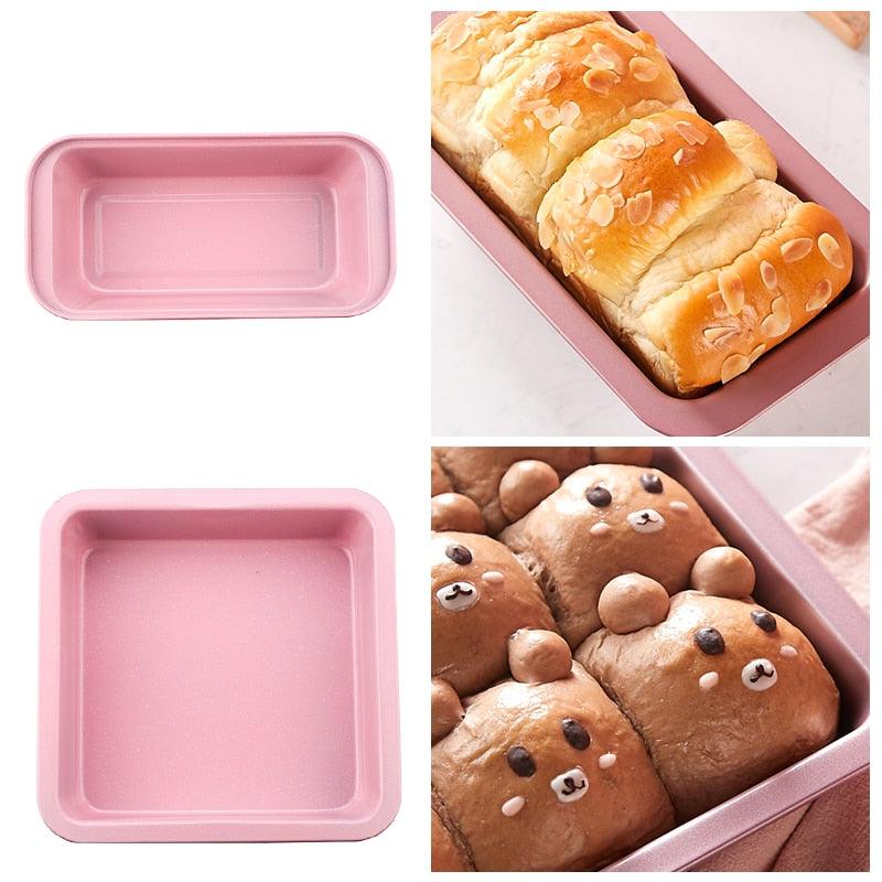 Bakeware Set - Bread Cake Toast Non-stick Tray Muffin Baking Carbon Steel Baking Pan Mold Set (D61)(AK2)