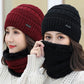 Great Women's Knitted Hat & Scarf - Warmer Winter Beanies - 6 Colors (WH7)(WH9)(F87)