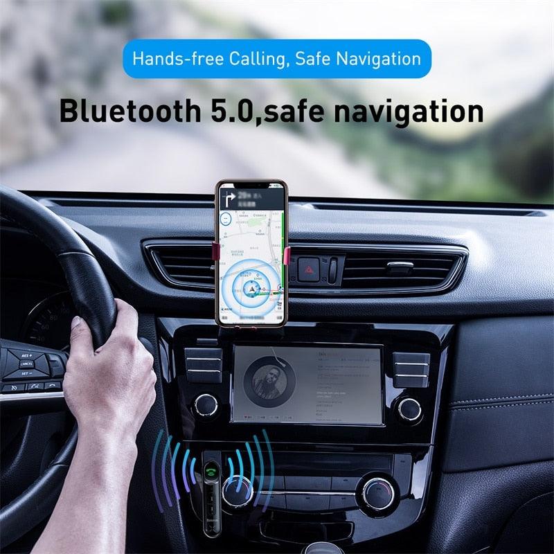 Great Car Aux Bluetooth 5.0 Adapter Wireless 3.5mm Audio Receiver - Auto Bluetooth Handsfree Car Kit Speaker Headphone (D89)(7WH1)