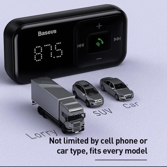 FM Modulator Transmitter Bluetooth 5.0 FM Radio 3.1A USB Car Charger - Handsfree Car Kit Wireless Aux Audio (7WH1)