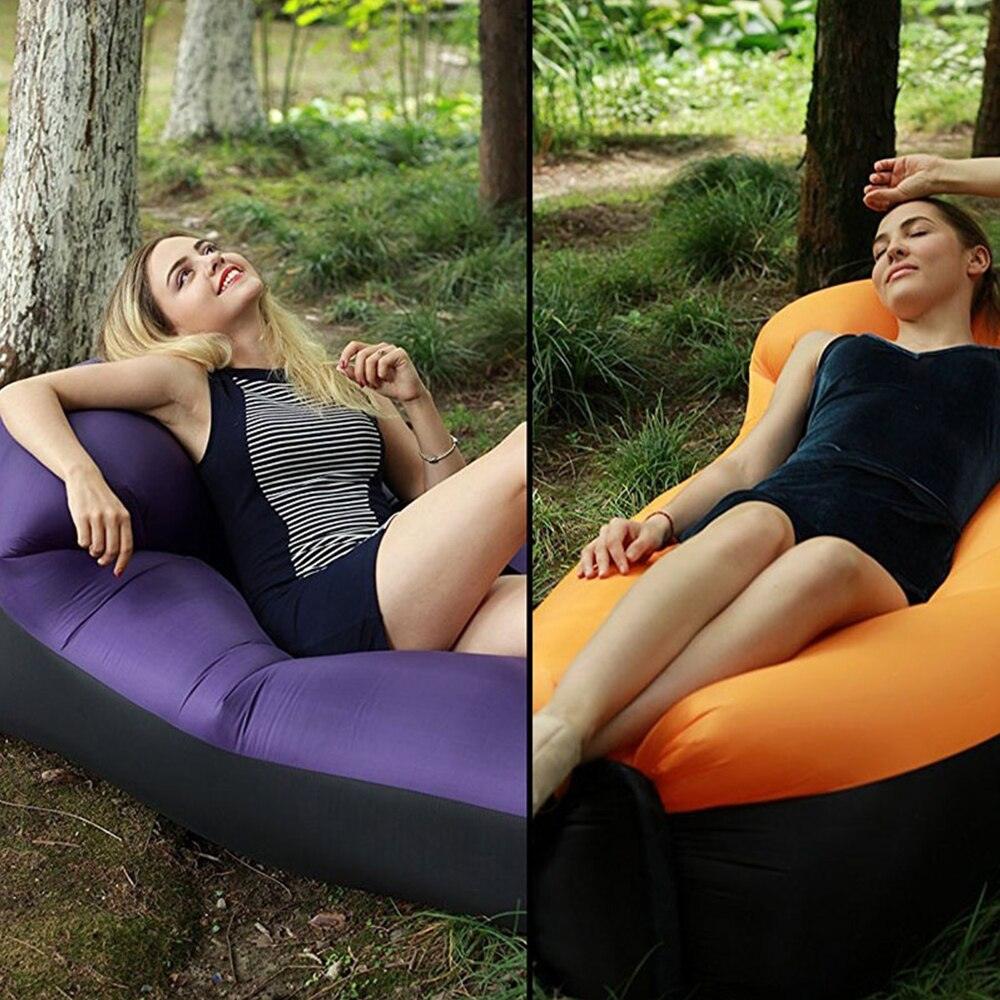 Beach Lounge Chair - Fast Folding Camping Sleeping Bag - Waterproof Inflatable Sofa (2LT1)(F105)