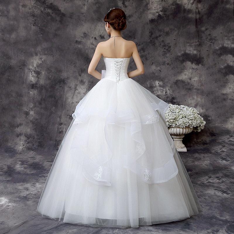Amazing Beach Wedding Dress - Floor-Length - A-Line Pleat Wedding Gowns (WSO1)(F18)