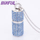 Trending USB Flash Drive 4G 8G 16G Pendrive 32GB 64GB 128GB Pen Drive U Disk USB drive Irish Diamond Crystal Memory Necklace Stick (CA3)1