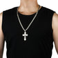 Bible Silver Color Jesus Cross Stainless Steel Pendants Necklaces - Long Chain Necklace (MJ2)(F83)