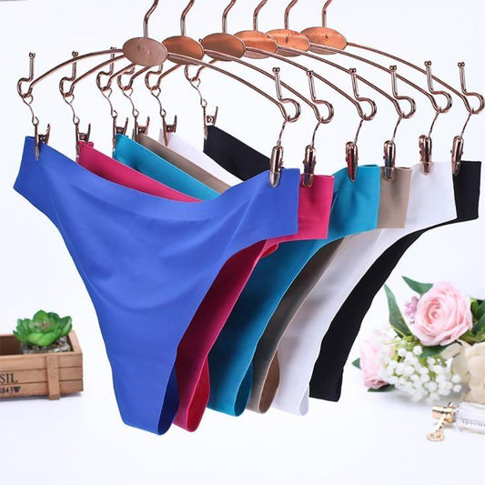 Great Sexy Women's Underwear - Silk G String Solid Seamless Panties - Lingerie Silk Panties (2U28)