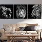 Black and White Lion Picture Home Decor Wall Art Nordic Canvas Painting Poster (AD1)(F62)