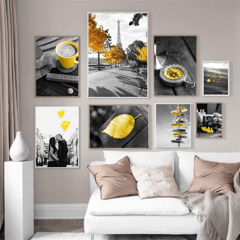 Black and White Photograph Landscape Picture Home Decor Nordic Canvas Painting Wall Art (D62)(AD1)