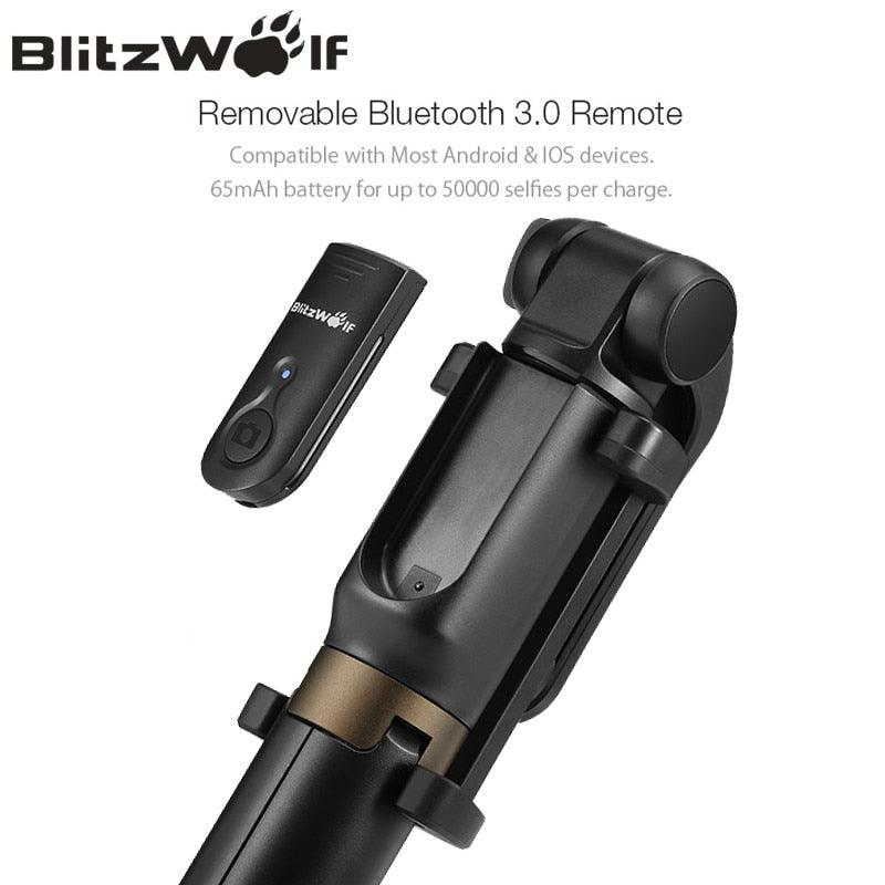 BS3 3 in 1 Wireless bluetooth Selfie Stick Tripod Mini Extendable Monopod Universal For iPhone For Samsung Stable (RS)(1U50)