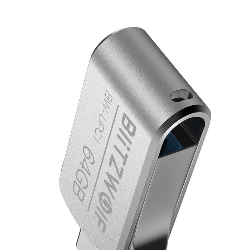 BW-UPC1 2-in-1 Type-C USB 3.0 - Aluminium Alloy 16GB 32GB 64GB OTG USB Flash Drive External Storage (D52)(CA3)(1U52)