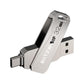 BW-UPC2 2 in 1 Type-C USB3.0 Ultra-fast Transmission 360° Rotation Zinc Alloy 32GB 64GB Support OTG USB Flash Drive (CA3)(1U52)