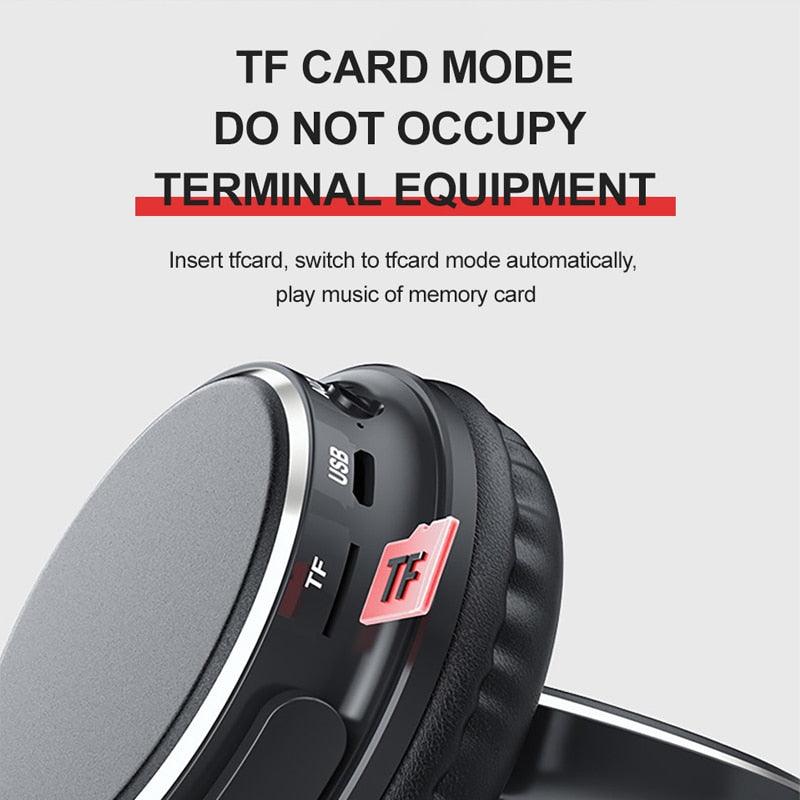 Bluetooth 5.0 Wireless Headphones Foldable Over-Ear Stereo HIFI Headset Sport Headphones With Mic TF Card MP3 AUX (D49)(AH2)(RS8)