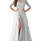 Gorgeous Trending Side Split Dresses - 3/4 Sleeves - Wedding Guest Dresses - Party Dress (D18)(WSO3)(WSO2)(WSO5)(WSO4)