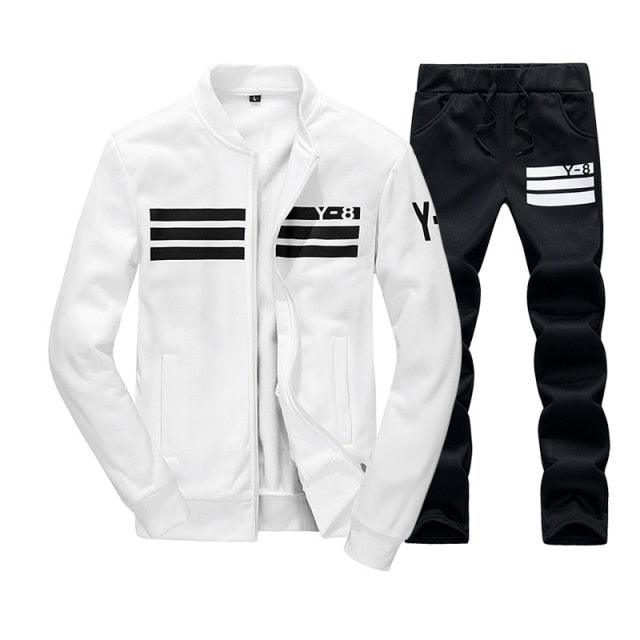 New Autumn Men Set - Quality Sweatshirt + Pants Tracksuit - Sporting Sweat Suits Mens Sportswear Sets (TM9)