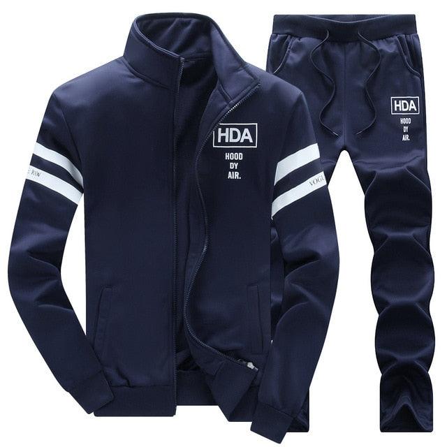 New Autumn Men Set - Quality Sweatshirt + Pants Tracksuit - Sporting Sweat Suits Mens Sportswear Sets (TM9)