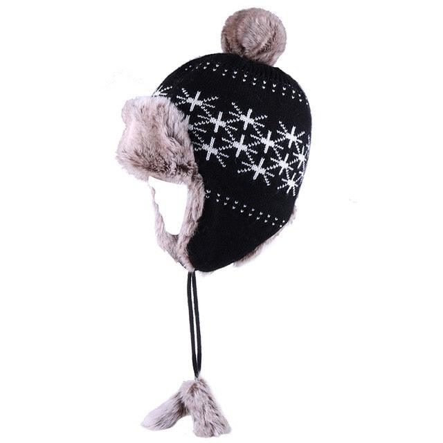 Gorgeous Trending Women's Winter Wool Snow Hats - Leaf Trapper (D87)(WH7)