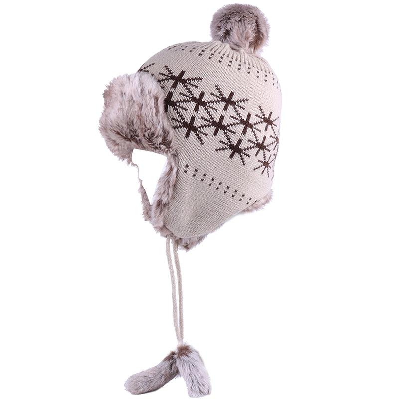 Gorgeous Trending Women's Winter Wool Snow Hats - Leaf Trapper (D87)(WH7)