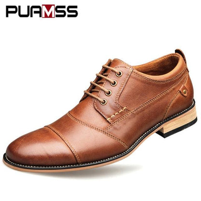 New Men Dress Shoes - Formal Handmade Business Leather Lace-up Shoes (MSF2)