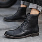Men's Boots - Plush Warm Men's Leather Boots - Italian Style Men Boots Outdoor Ankle Boots (MSB2)(MSF6)(MSB3)(F13)