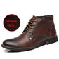 Men's Boots - Plush Warm Men's Leather Boots - Italian Style Men Boots Outdoor Ankle Boots (MSB2)(MSF6)(MSB3)(F13)