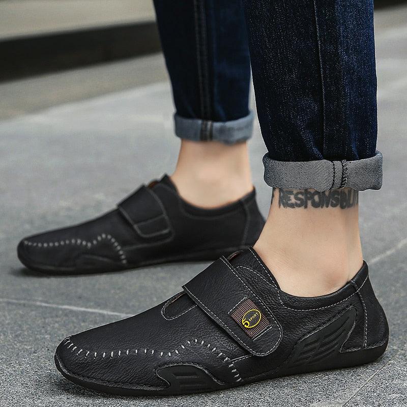 Split Leather Men Loafers Breathable Casual Driving Oxfords Shoes (MSC2)(MSC2A)(MSC4)