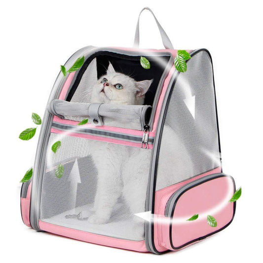 Breathable Cat Carrier Bag - Puppy Cat Backpack Cats Box Cage - Small Dog Pet Travel Carrier Handbag (5LT1)(F106)