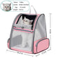 Breathable Cat Carrier Bag - Puppy Cat Backpack Cats Box Cage - Small Dog Pet Travel Carrier Handbag (5LT1)(F106)